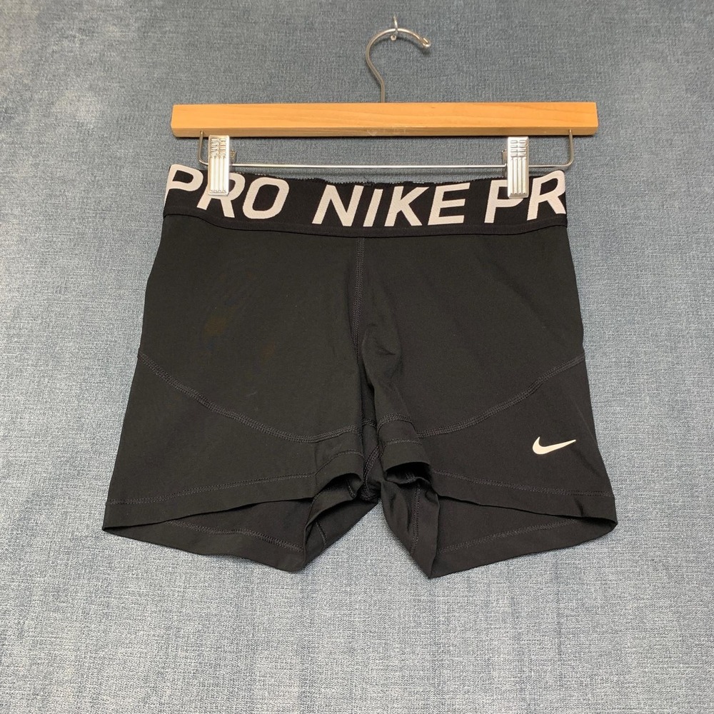 Nike Pro 3 Training Shorts Womens Medium Black Stretch Dri Fit Gym Performance